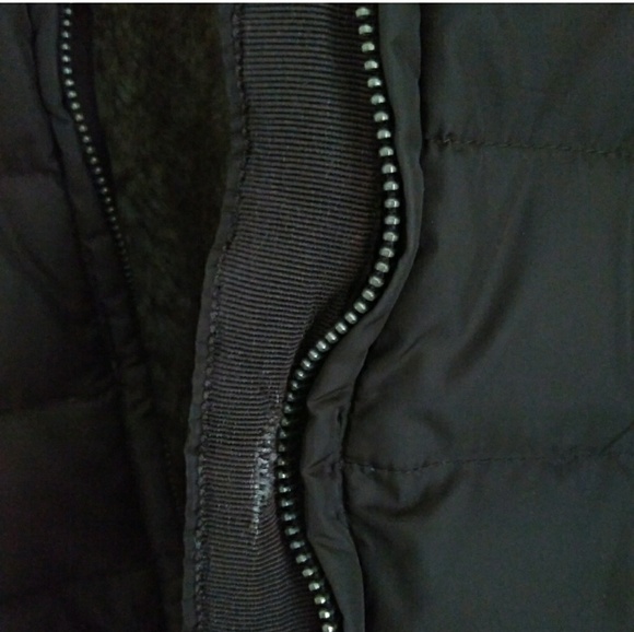 Abercrombie Puffer Bomber Brown Fur L Down Feather - Picture 8 of 8
